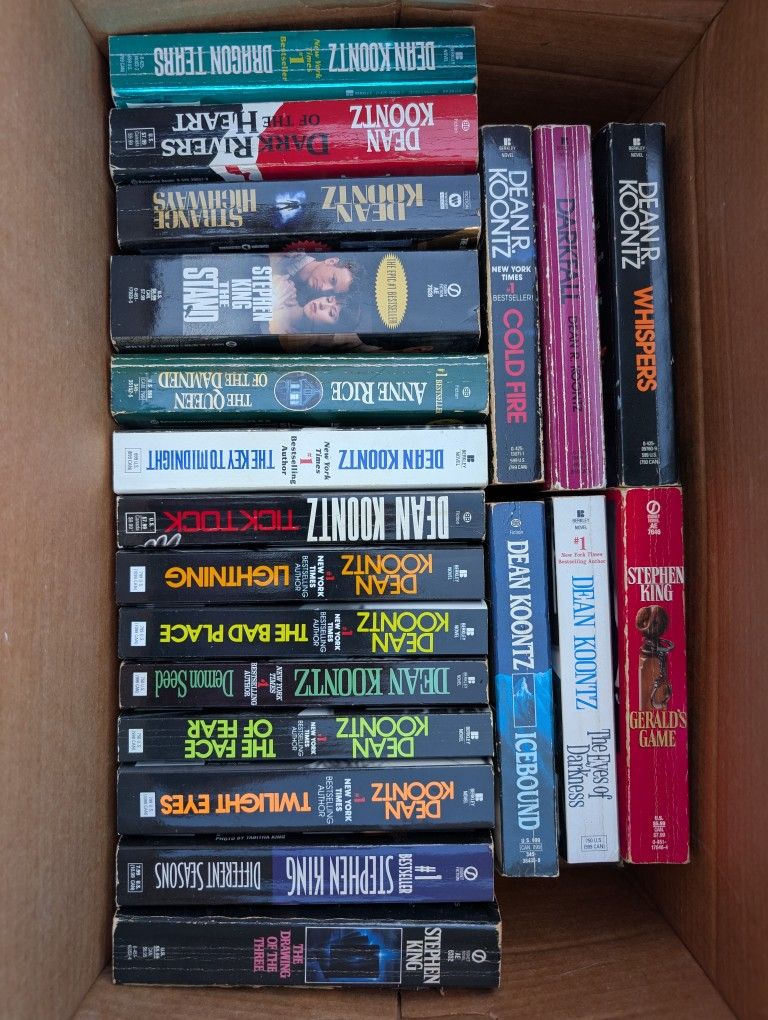 King, Rice, Koontz, Miscellaneous Author Books