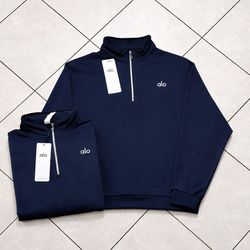 Brand new navy blue alo quarter zip up size:S-M-L  retail quality