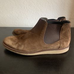 Whitman Dark Brown Suede Chelsea Boot Size 9