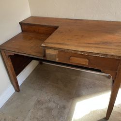 Wooden Antique Typewriter Secretary Desk 