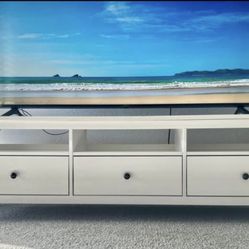 IKEA HEMNES TV Unit - White Stain - Solid Wood - Great Condition