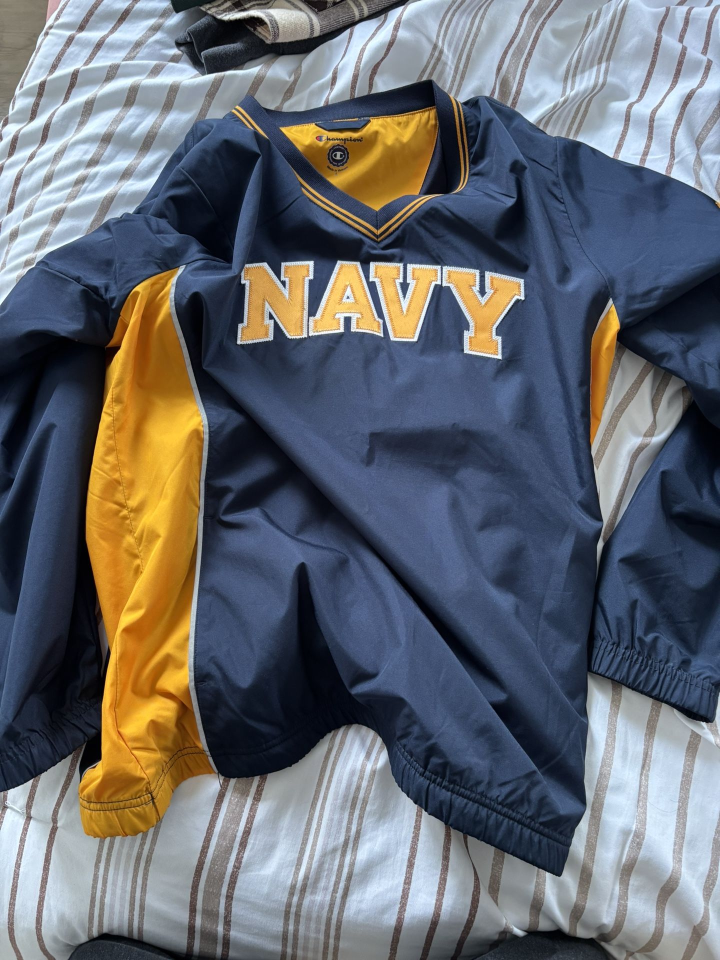Navy Oversized Windbreaker