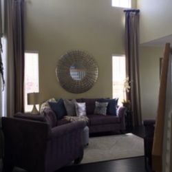 6 Floor To Ceiling Faux silk Curtain Panels