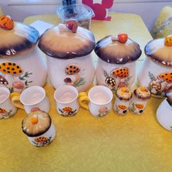 Sears Whimsical Merry Mushroom Kitchen Set