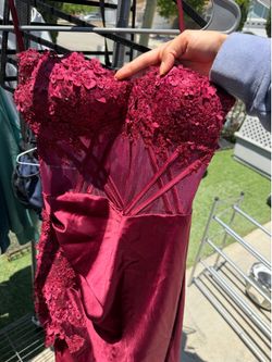 Burgundy dress