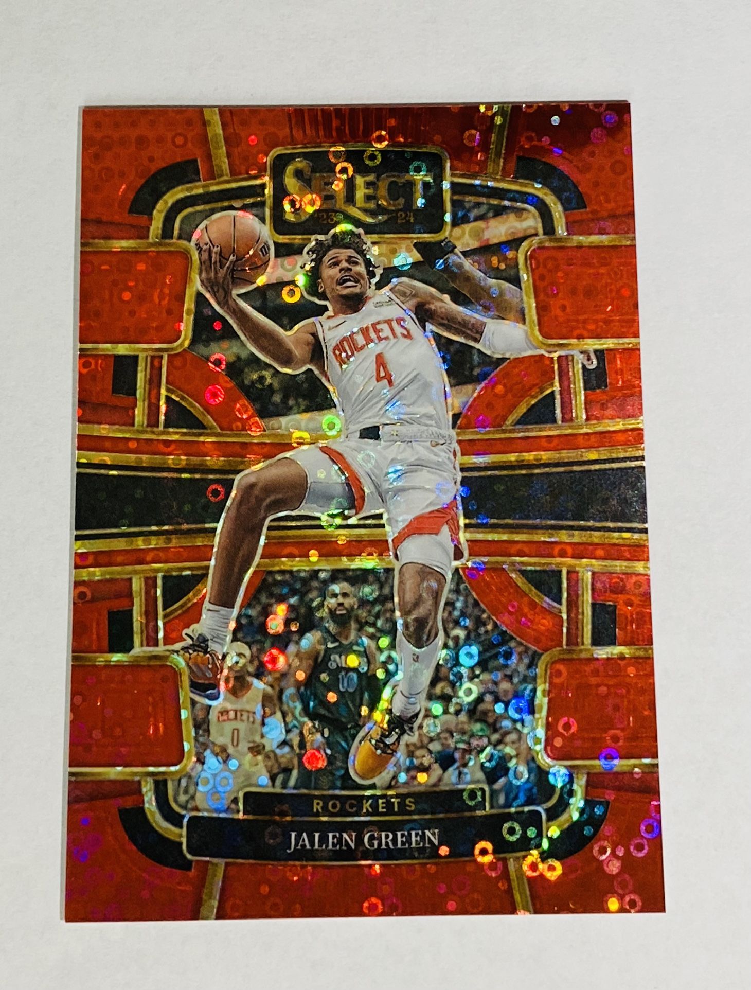 2023-24 Panini Select Basketball Jalen Green #42 Red Choice Disco /99 Color Match