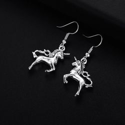 New 3 D Unicorn Earrings