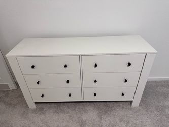 White 6-Drawer Double Dresser