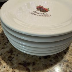 Set Of 6 -7 Inch dessert plates, 3 styles