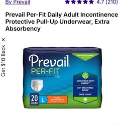 Prevail Per-Fit Daily Adult Incontinence Protective Pull-Up Underwear, Extra Absorbency