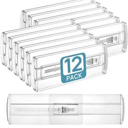 Vtopmart 12 Pack Drawer Dividers for Clothes, 4" High 10.2"-16.6" Adjustable Expandable Dresser Draw