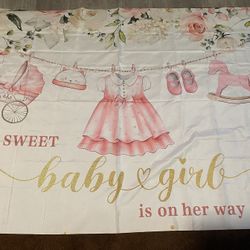 Baby Girl Backdrop 
