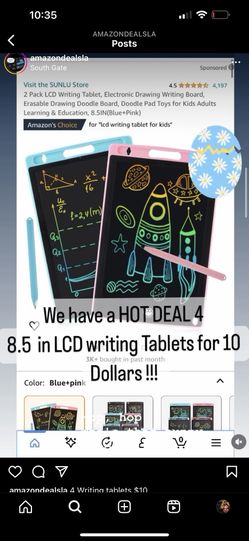 2 Pack LCD Writing Tablet