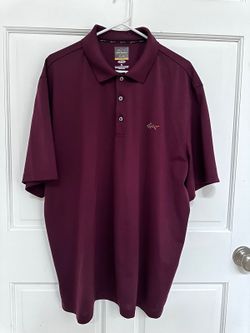 Burgundy/Maroon Greg Norman for Tasso Elba Play Dry Golf Polo Shirt size XL