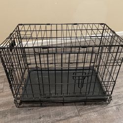 Combo small dog cage, and bed