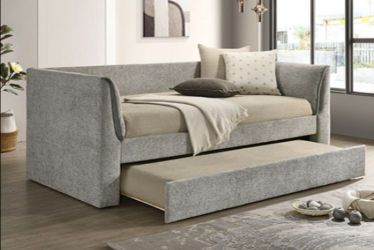Brand New Grey Twin Size Daybed w Trundle Bed