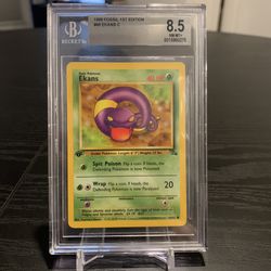 Ekans Fossil 1st Edition BGS 8.5 Graded Pokemon Card