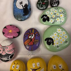 Hand painted Decorated rocks