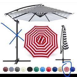 NEW Patio Umbrella Canopy Universal REPLACEMENT COVER ONLY (No FRAME) Cover for 10 Feet 8- Ribs Outdoor Round Patio Market Umbrella Parasol Canopy Top