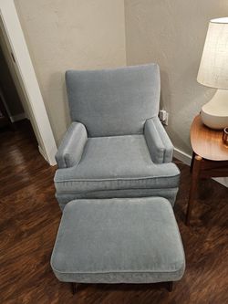 Mid Century Chair And Ottoman