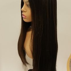 Lace Front Wig Brown Straight BRAND NEW