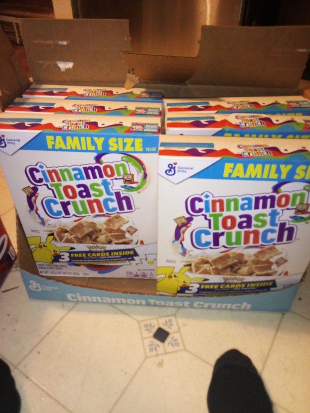 6 Pokemon Cereal Box With Packs
