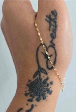 NEW 10K Gold Mirror Link Bracelet 1.5mmx7"