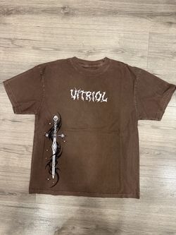 Vitriol Cyber Sword Brown Tee Men’s Size Large