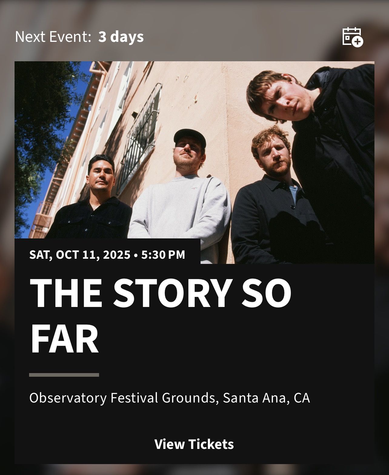 The Story So Far 10/11 Show