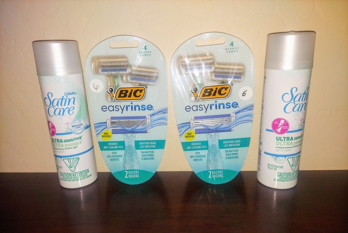 Bic EASY rinse Razors & Shave Gel Bundle - Pick Up Ray And Higley 