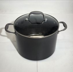 Anolon Advanced hard-anodized nonstick stockpot with a 10-quart capacity.