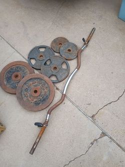 Exercise weight lifting gold's gym weights plus bar no offers no trades serious buyers only please 75th Ave Indian School no offers no trades