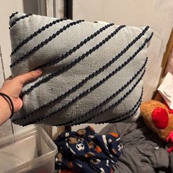 Light And Dark Blue Pillow 