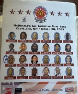 RARE LeBron James 2003 McDonald’s All American Game Lineup Autograph