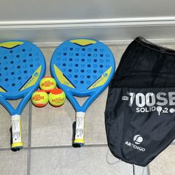 Artengo Pro 700 Paddle Rackets Set & Balls