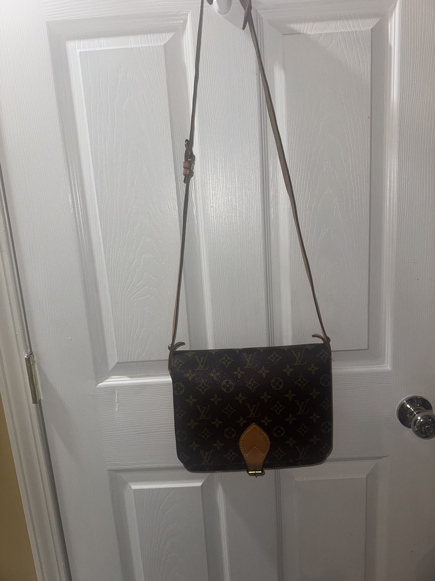 Louis Vuitton Cartouchiere GM Monogram Crossbody Shoulder Bag -1998 Vintage