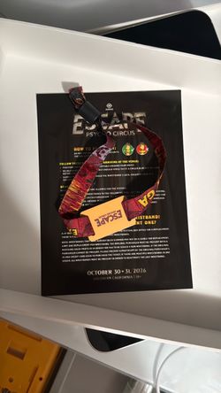 ESCAPE  GA wristband (Saturday portion)