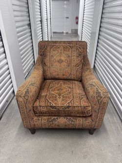 Pair of Taylor King Upholstered Armchairs – Made in USA