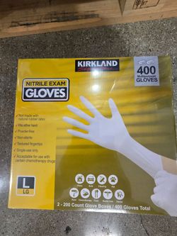 Kirkland Signature Nitrile Exam Gloves Large 400ct