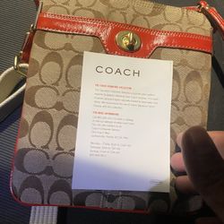 Coach Canvas file Cross Body Bag