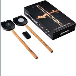 AeroBand PocketDrum 2 Plus Electric Air Drum Set Sticks, with Drumsticks, Pedals, Bluetooth and 8 Sounds, USB MIDI Function, Electronic Drums for Adul