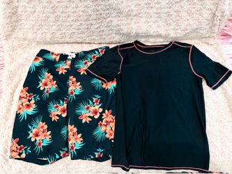 Abercrombie Swim Shorts & Rash Guard