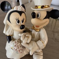 Lenox Disney Mickey&Minnie Mouse Wedding Figurine - Fine Porcelain