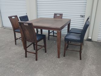 Dinning set 7 pieces tall solid wood