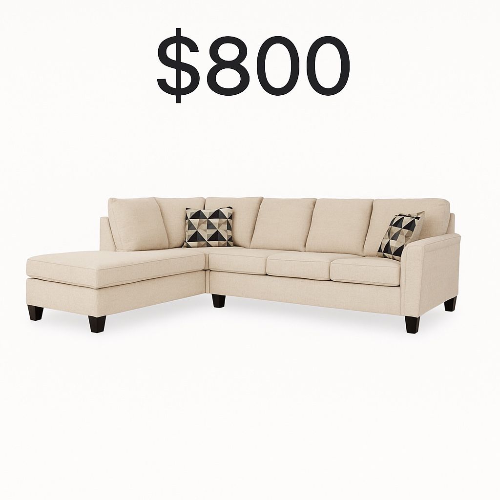 Ashley Furniture Sectional Sofa w/ Chaise – Like New – Beige | $800 OBO
