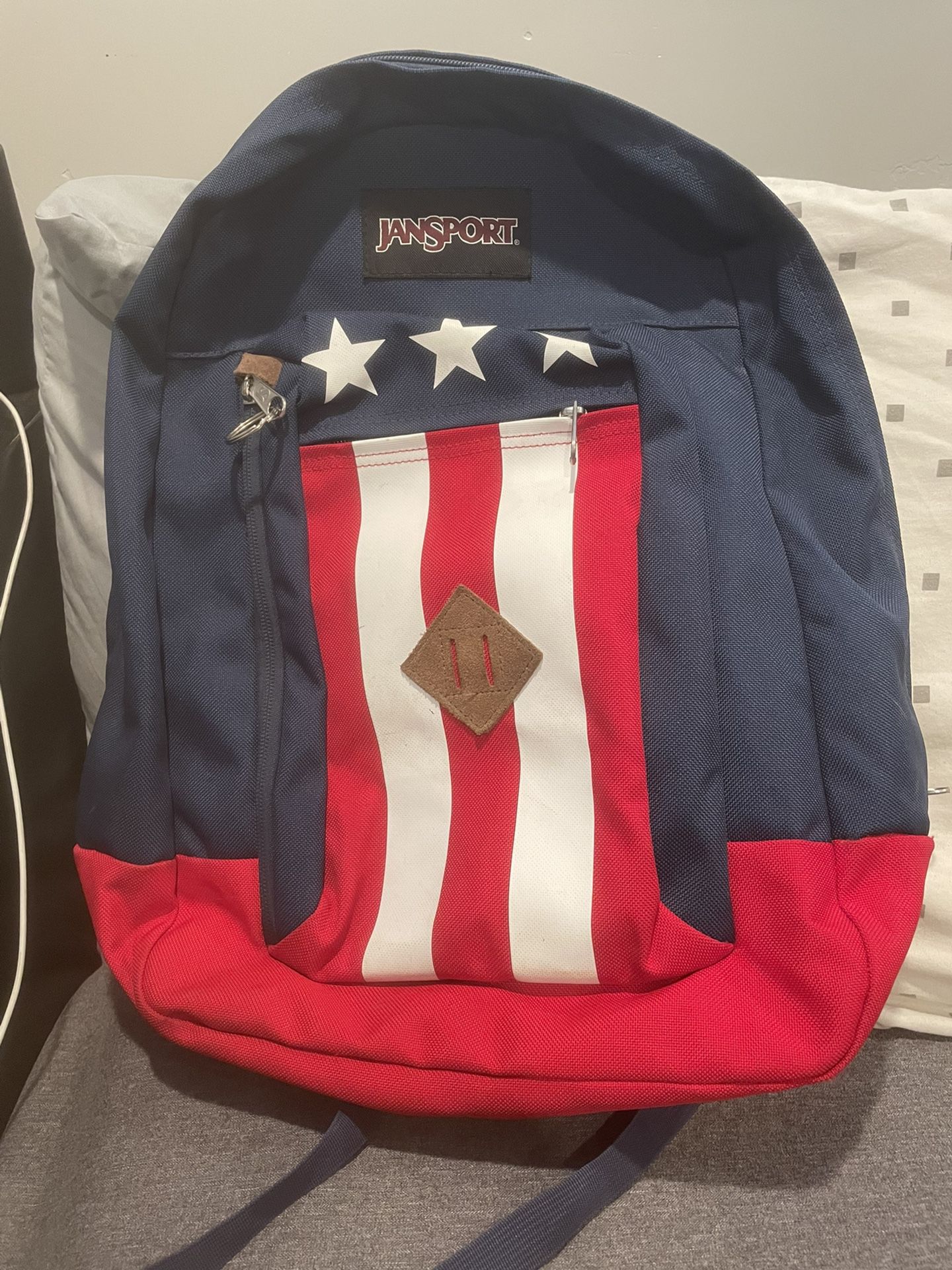 Red White and Blue Jansport Backpack