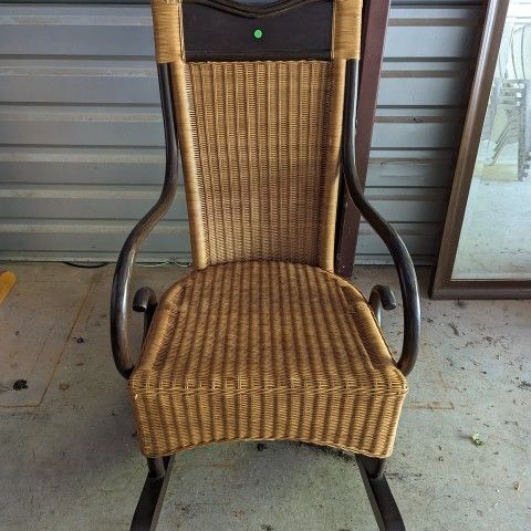 Pier 1 Bent Wood And Wicker Rocking Chair for Sale in Canton GA