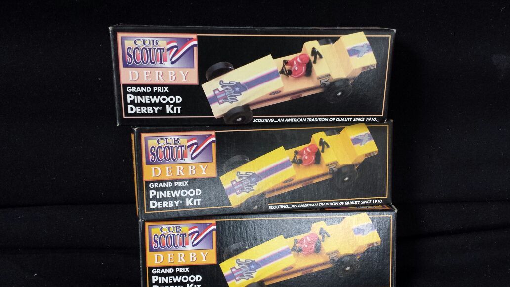 3 New Pinewood Derby Kits