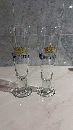 Corana extra footed pilsner beer glass pair