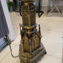 19th Century French Polished Brass Decorative Lamp